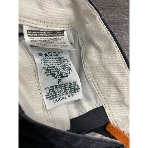 Dockers Mens Flat Front Cargo Shorts Size 34 Purple Grey Two Side Pockets - Picture 6 of 12